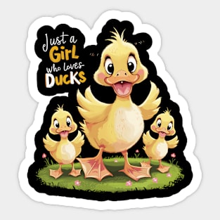 Just A Who Loves Ducks Duck Owner Sticker